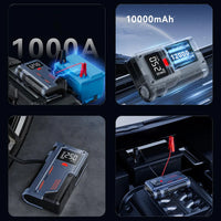 Portable Car Jump Starter with Digital Display | 3-in-1 Battery Booster, Air Compressor & Power Bank | Emergency Car Starter UAE